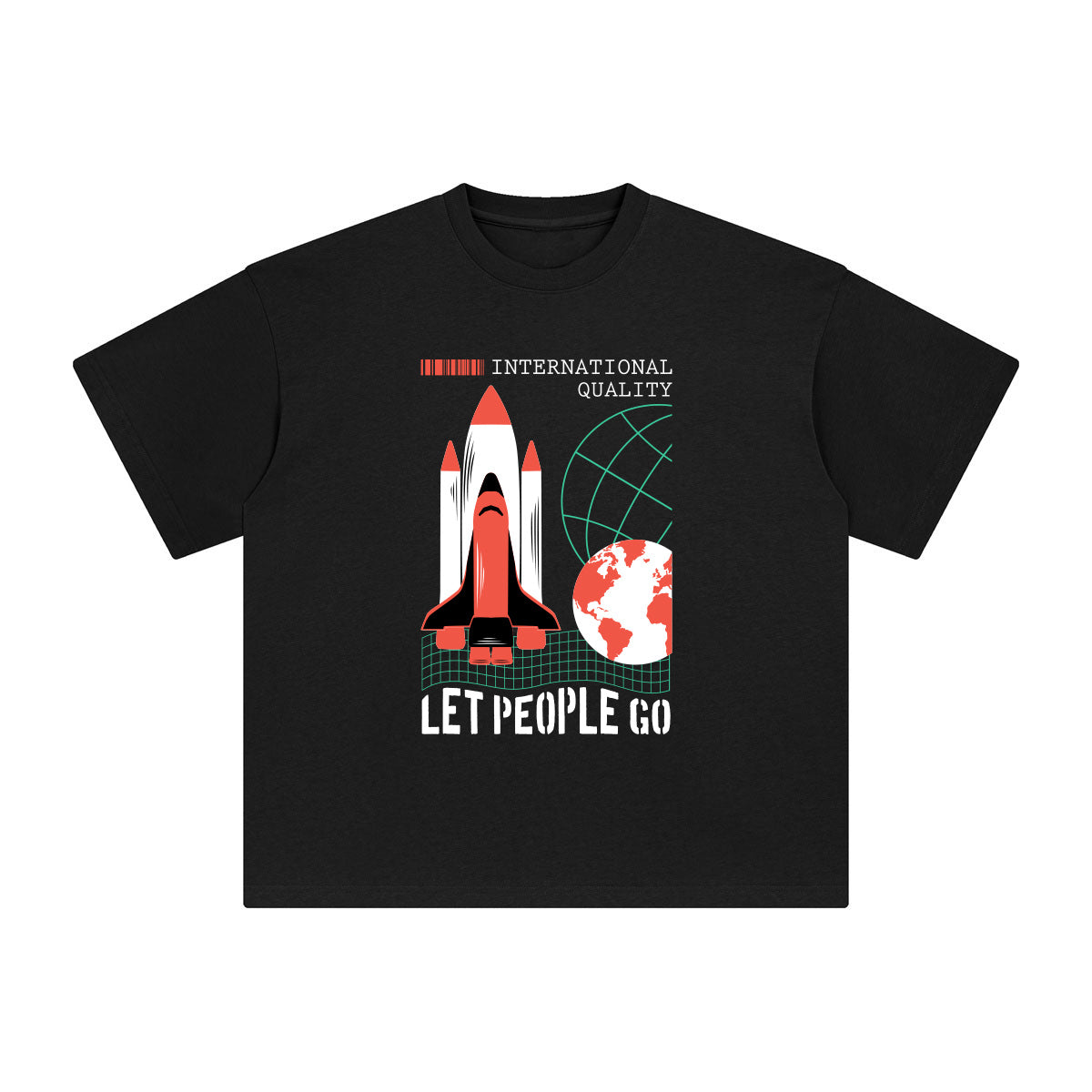 Let People Go Abstract Graphic Tee-INNBLAC Fashion Apparel