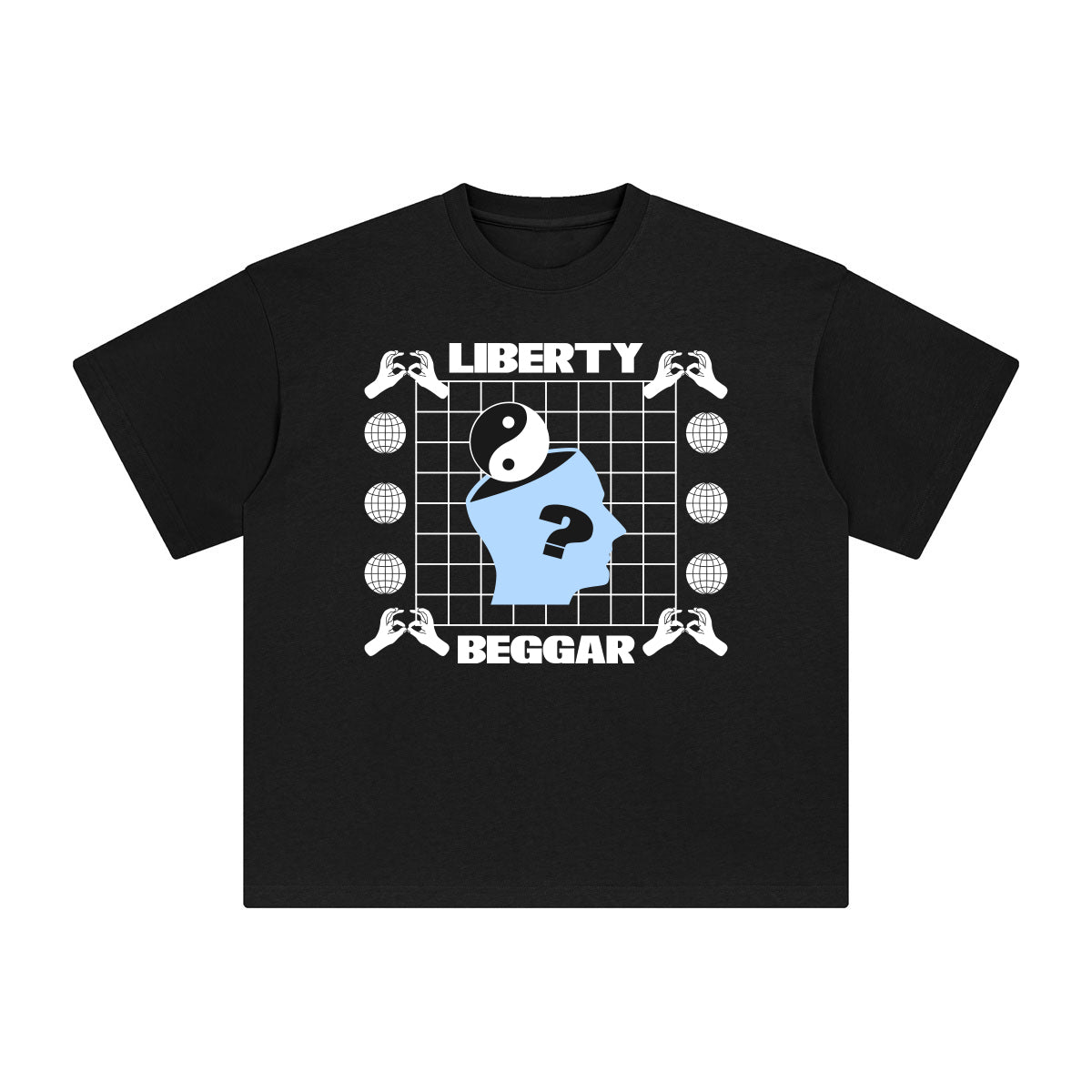 Liberty Beggar Abstract Graphic Tee-INNBLAC Fashion Apparel