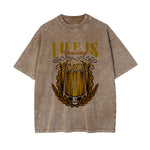 Life is Brewtiful Graphic Washed Tee-INNBLAC Fashion Apparel