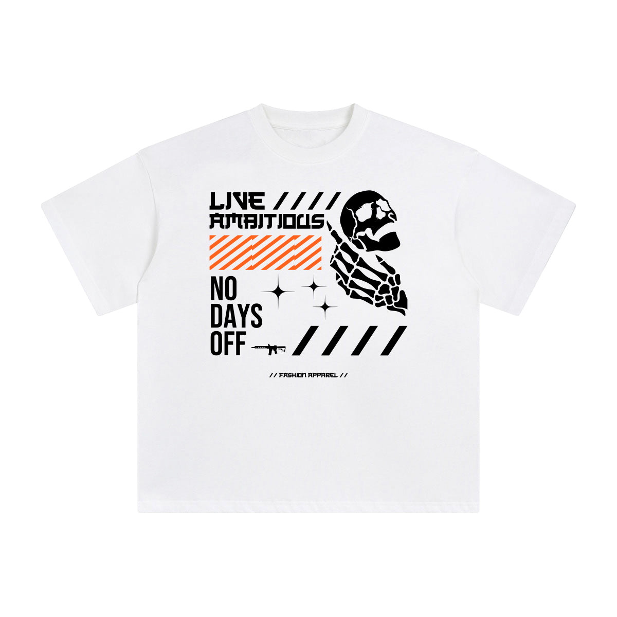 Live Ambitious Abstract Graphic Tee-INNBLAC Fashion Apparel
