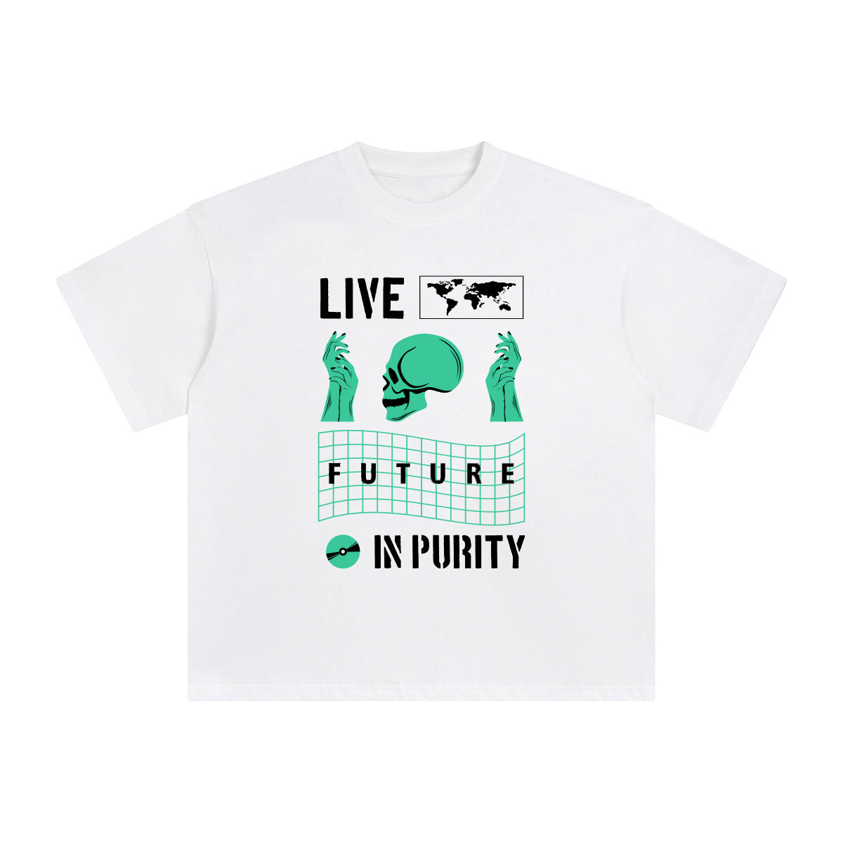 Live in Purity Abstract Graphic Tee-INNBLAC Fashion Apparel