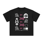 Live to be Loved Abstract Graphic Tee-INNBLAC Fashion Apparel