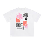 Living Humility Abstract Graphic Tee-INNBLAC Fashion Apparel