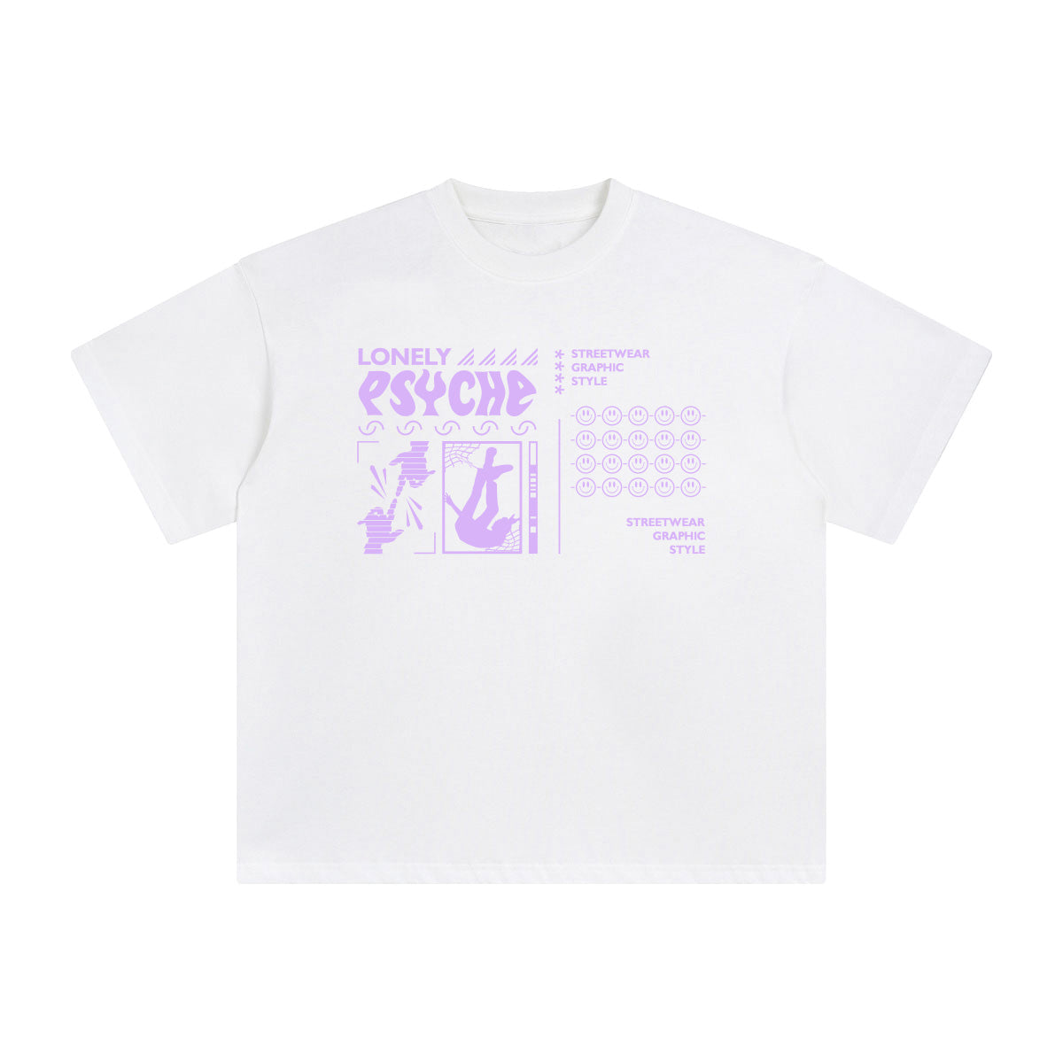 Lonely Psyche Abstract Graphic Tee-INNBLAC Fashion Apparel
