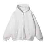 French Terry Double Slider Zip Hoodie-INNBLAC Fashion Apparel