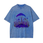 Lovely Mushroom Washed Graphic Tee-INNBLAC Fashion Apparel