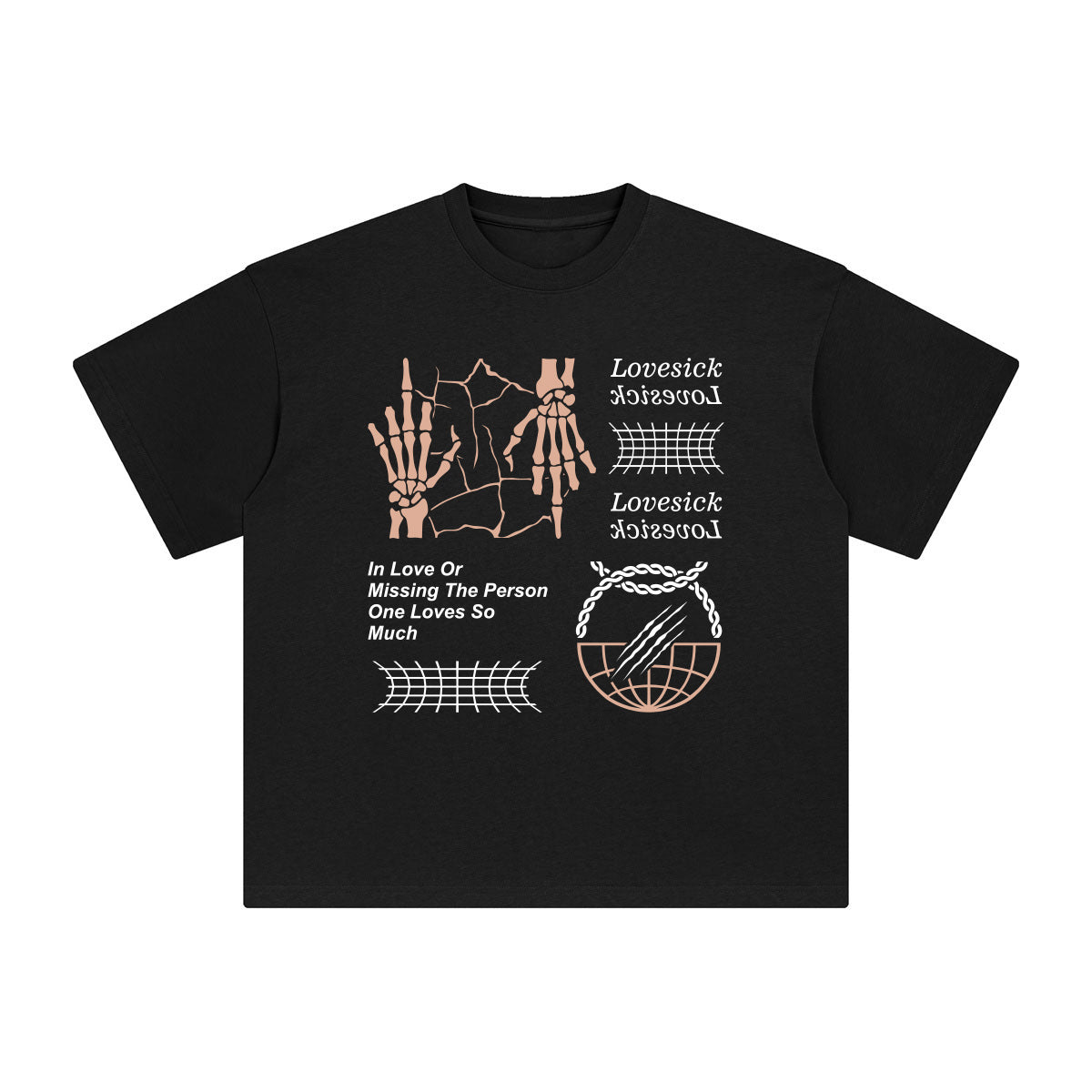 Lovesick Abstract Art Graphic T Shirt-INNBLAC Fashion Apparel