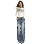 Low Rise Faded Flare Jeans-INNBLAC Fashion Apparel