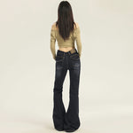Low Rise Skinny Flare Jeans-INNBLAC Fashion Apparel