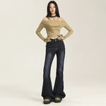 Low Rise Skinny Flare Jeans-INNBLAC Fashion Apparel