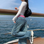 Low Rise Straight Leg Jeans-INNBLAC Fashion Apparel