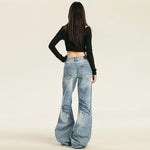 Low Rise Straight Leg Jeans-INNBLAC Fashion Apparel