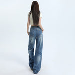 Low Rise Whiskers Flare Jeans-INNBLAC Fashion Apparel
