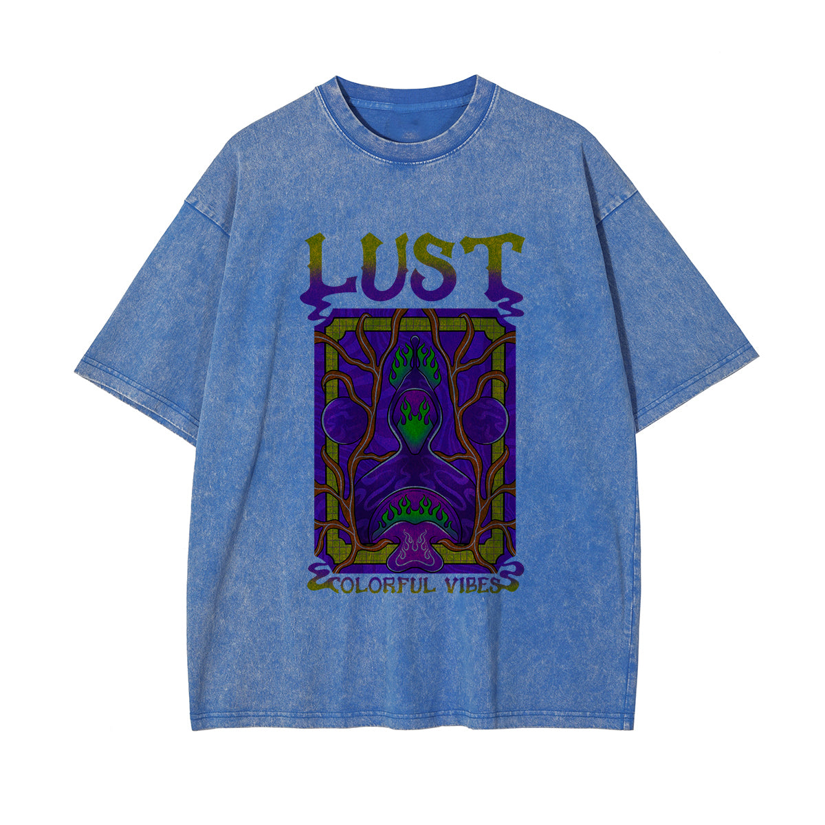 Lust Colorful Vibes Graphic Tee-INNBLAC Fashion Apparel