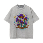 Melted Mushrooms Washed Graphic Tee-INNBLAC Fashion Apparel