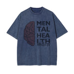 Mental Health Matters & Brain Graphic Tee-INNBLAC Fashion Apparel