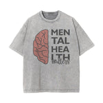 Mental Health Matters & Brain Graphic Tee-INNBLAC Fashion Apparel