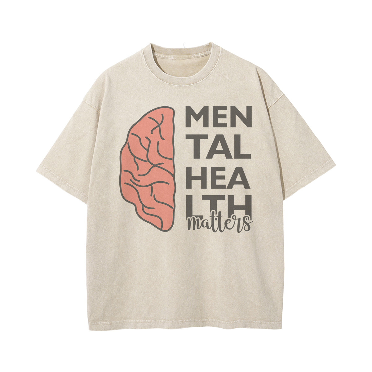 Mental Health Matters & Brain Graphic Tee-INNBLAC Fashion Apparel