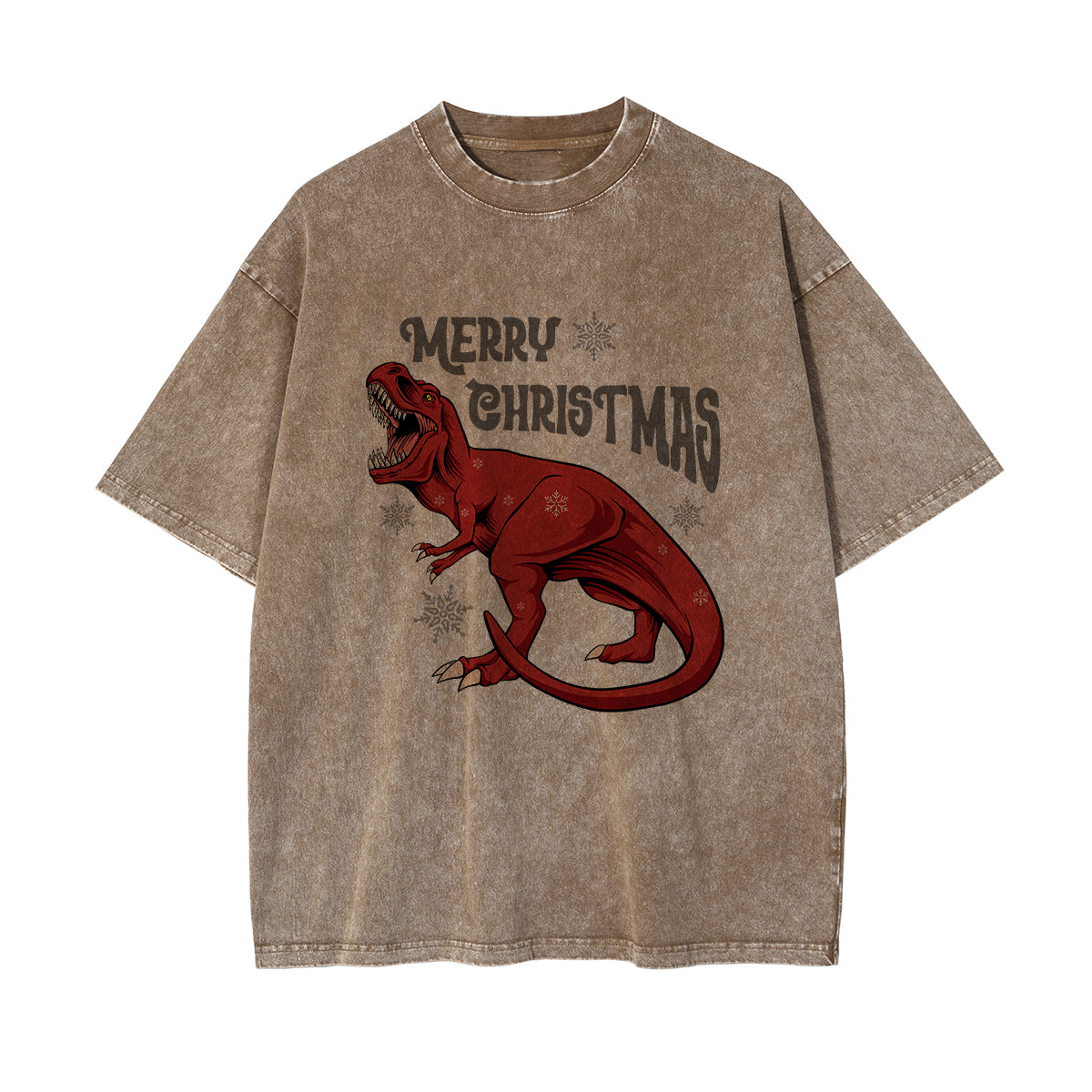 Merry Christmas Dinosaur Graphic Tee-INNBLAC Fashion Apparel