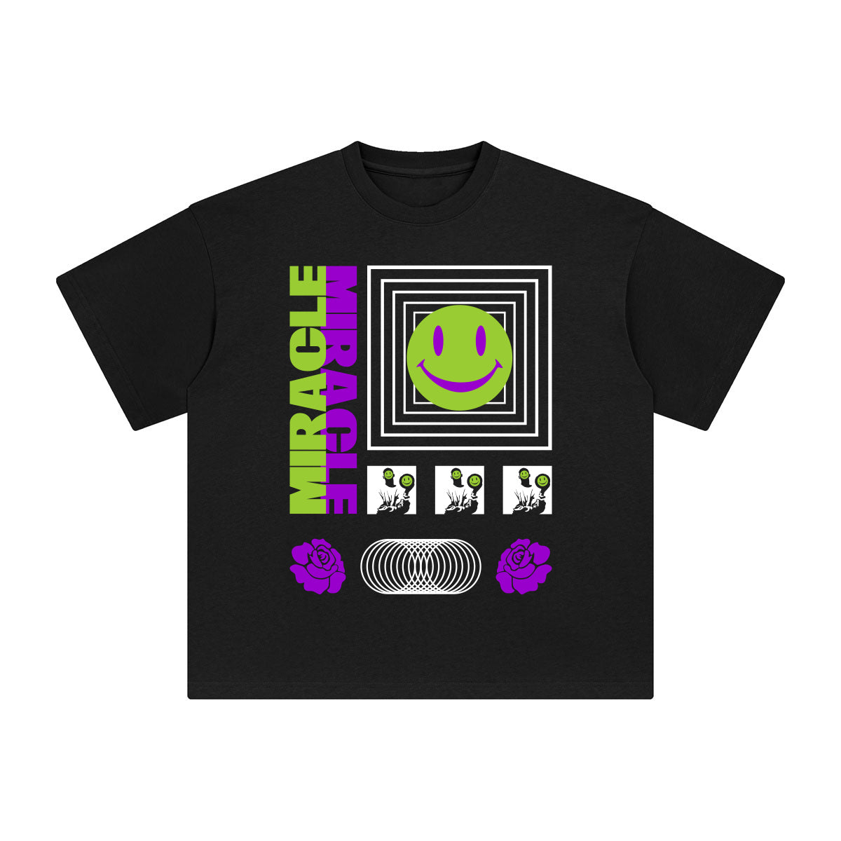Miracle Abstract Graphic Tee-INNBLAC Fashion Apparel