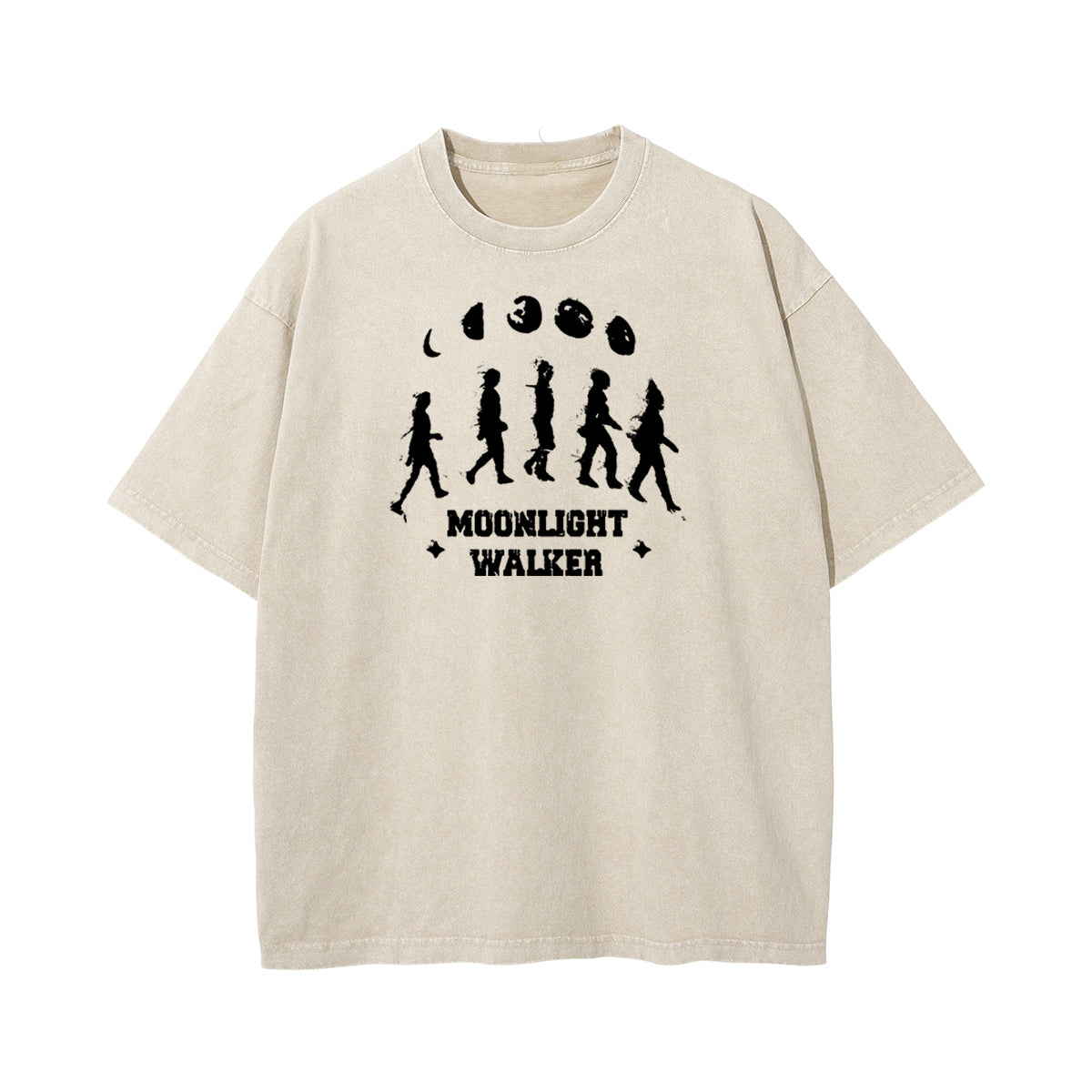 Moonlight Walker Graphic Washed Tee-INNBLAC Fashion Apparel