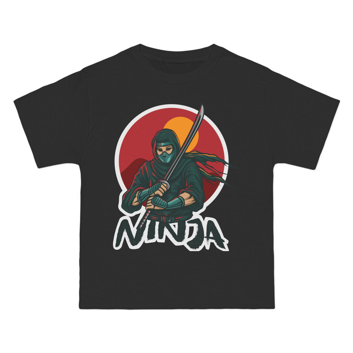 NINJA Cartoon Graphic Tee-INNBLAC Fashion Apparel