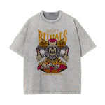 Night Rituals Graphic Washed Tee-INNBLAC Fashion Apparel