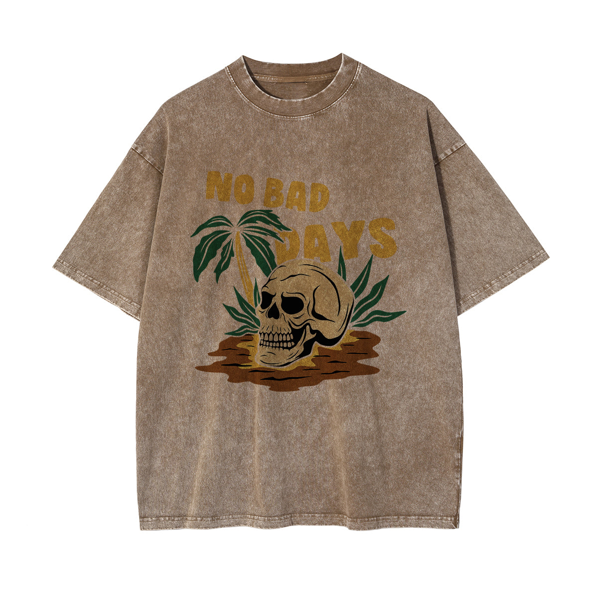 No Bad Days Washed Graphic Tee-INNBLAC Fashion Apparel