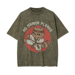 No Drama Please Graphic Washed Tee-INNBLAC Fashion Apparel
