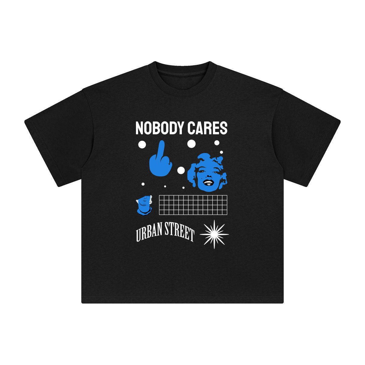 Nobody Cares Abstract Graphic Tee-INNBLAC Fashion Apparel