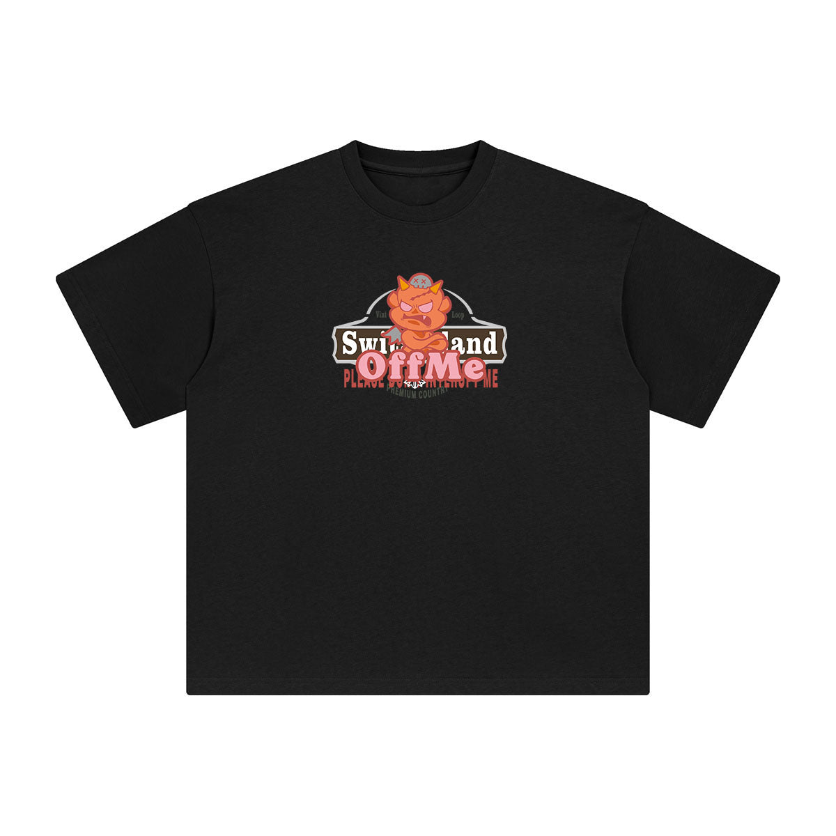 Off Me Cartoon Devil Graphic Tee-INNBLAC Fashion Apparel