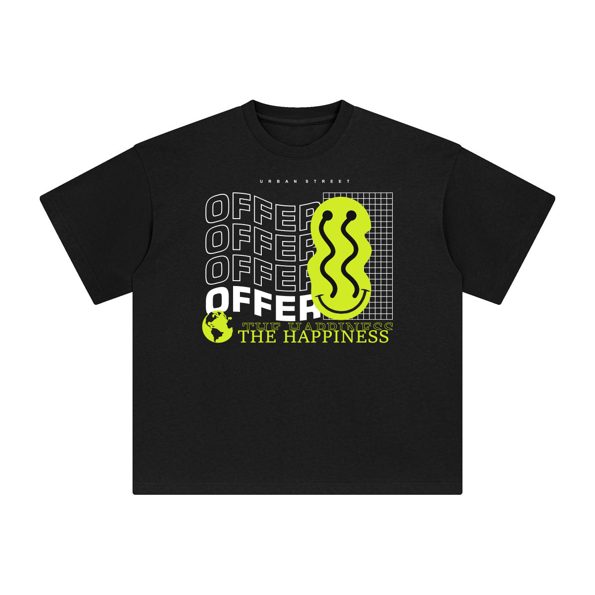 Offer the Happiness Abstract Graphic Tee-INNBLAC Fashion Apparel