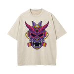 Oni Mask Mecha Graphic Tee-INNBLAC Fashion Apparel