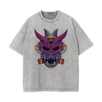 Oni Mask Mecha Graphic Tee-INNBLAC Fashion Apparel