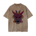 Oni Mask Mecha Graphic Tee-INNBLAC Fashion Apparel