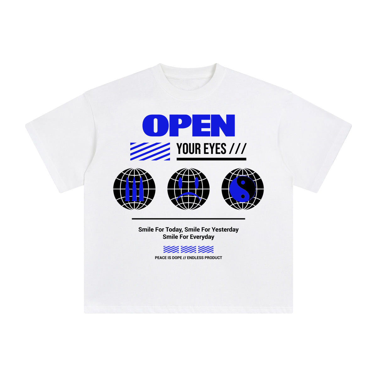 Open Your Eyes Abstract Graphic Tee-INNBLAC Fashion Apparel