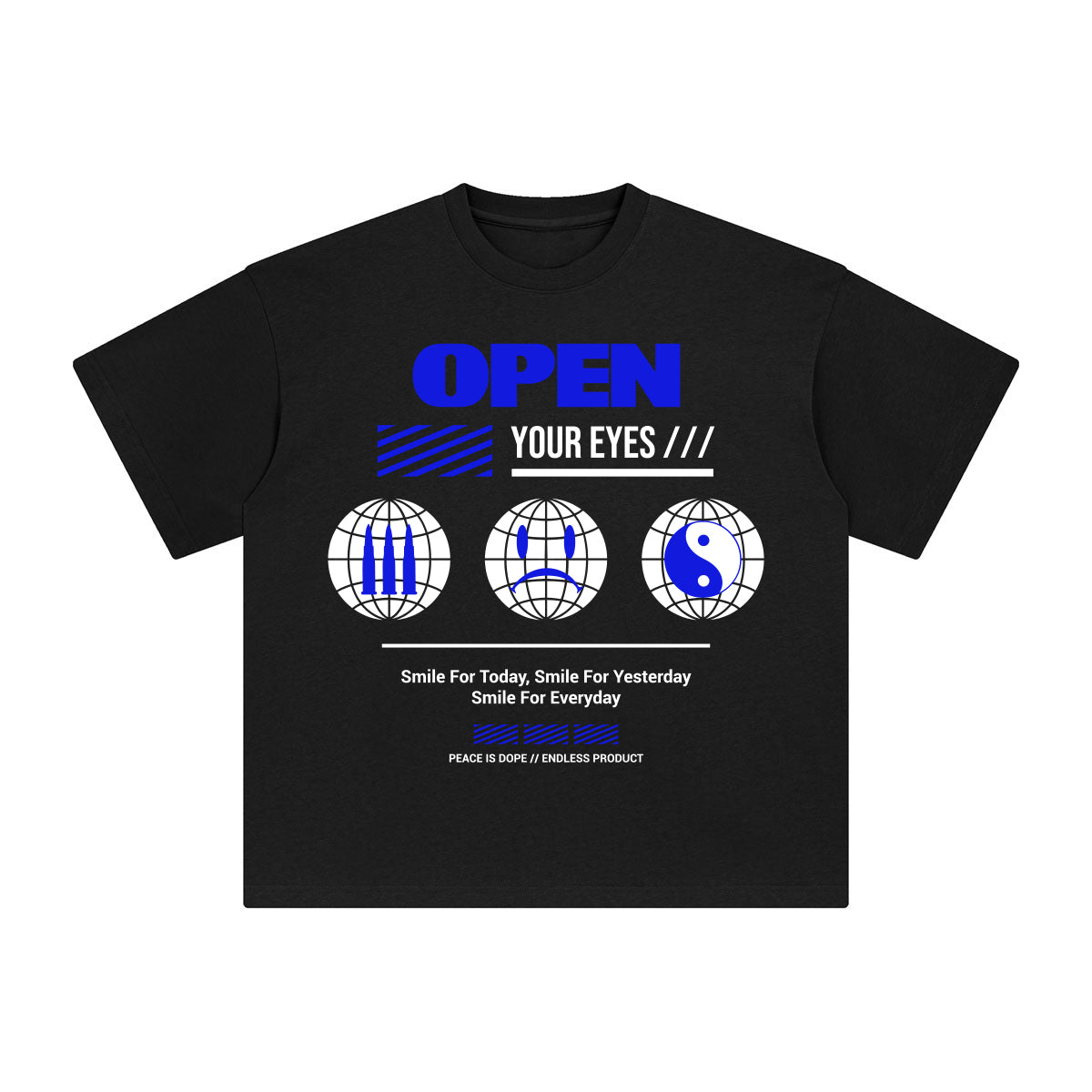 Open Your Eyes Abstract Graphic Tee-INNBLAC Fashion Apparel