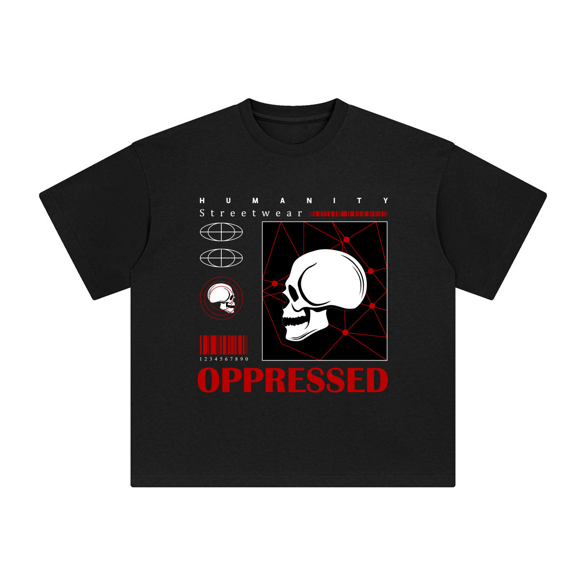 Oppressed Abstract Art Graphic Tee-INNBLAC Fashion Apparel