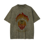 Otakus Brain Graphic Washed Tee-INNBLAC Fashion Apparel