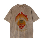 Otakus Brain Graphic Washed Tee-INNBLAC Fashion Apparel