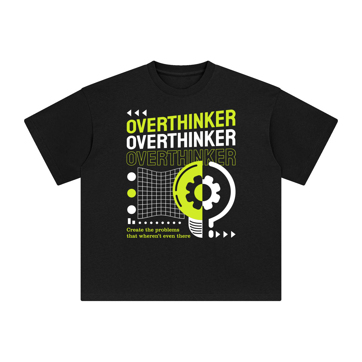 Overthinker Abstract Graphic Tee-INNBLAC Fashion Apparel