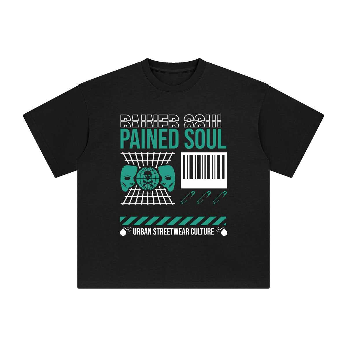 Pained Soul Abstract Graphic T Shirt-INNBLAC Fashion Apparel
