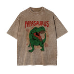 Papasaurus Graphic Heavyweight Washed Tee-INNBLAC Fashion Apparel