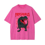 Papasaurus Graphic Heavyweight Washed Tee-INNBLAC Fashion Apparel