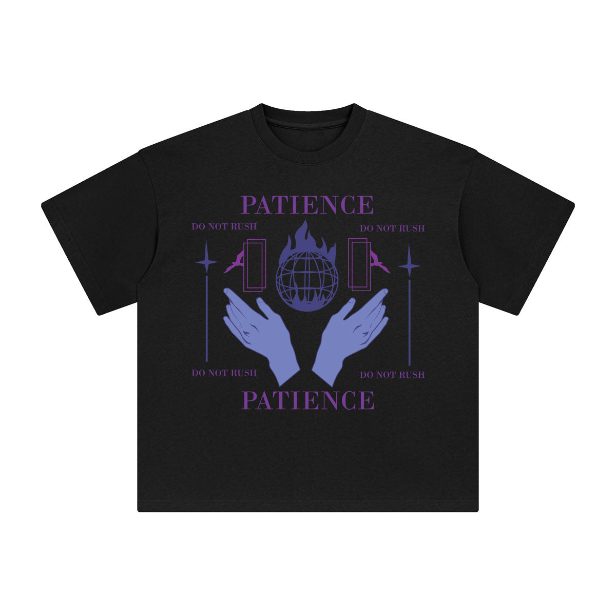 Patience Abstract Graphic Tee-INNBLAC Fashion Apparel