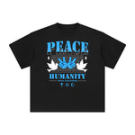 Peace Humanity Abstract Graphic Tee-INNBLAC Fashion Apparel