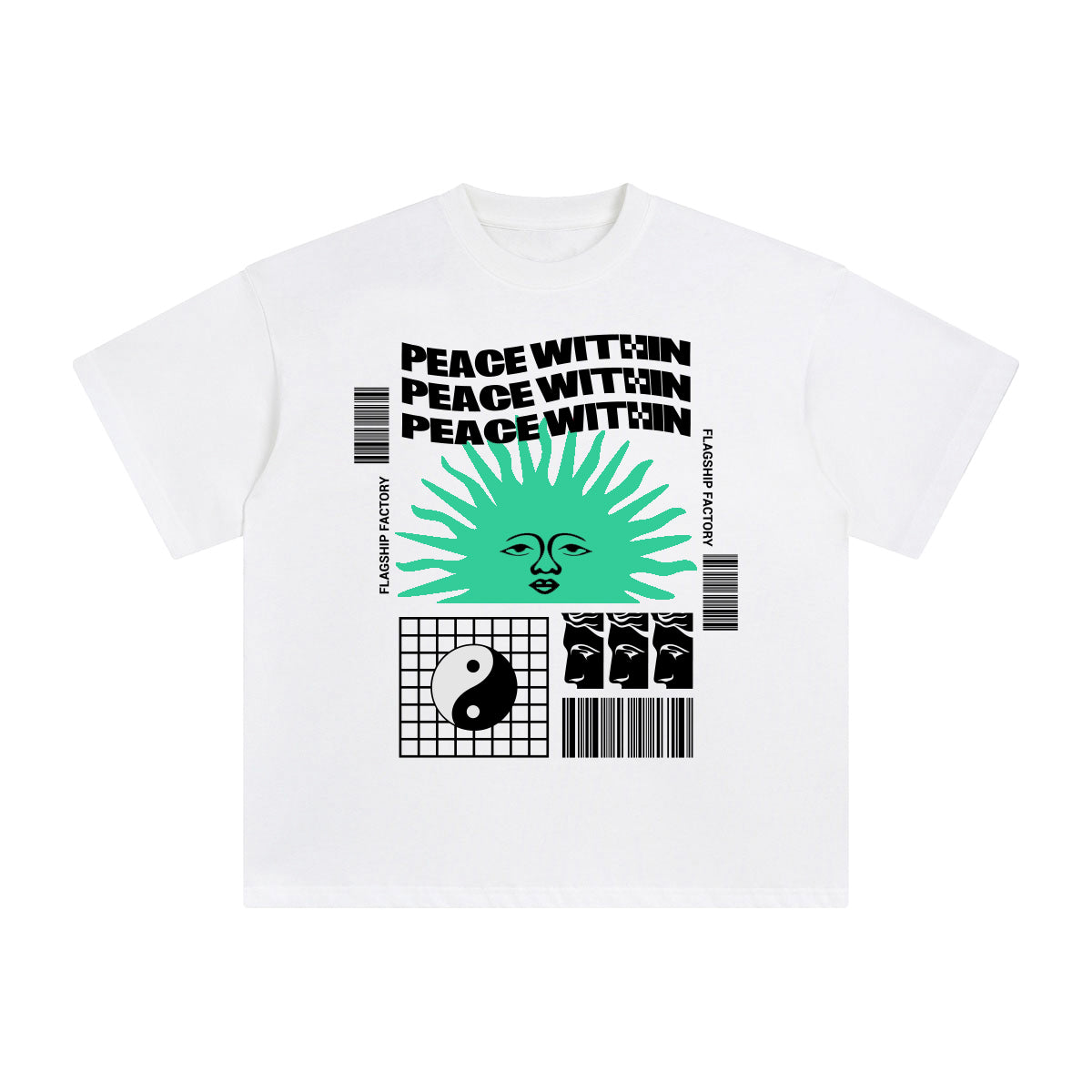Peace Within Abstract Graphic Tee-INNBLAC Fashion Apparel