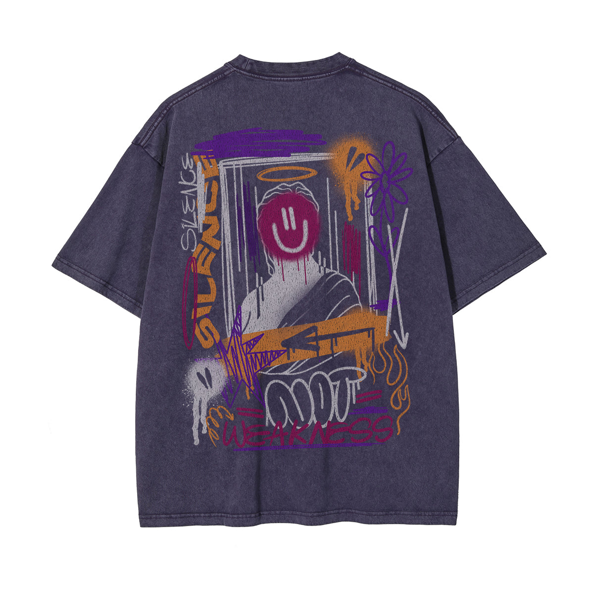 Personalized Graffiti Graphic Distressed Tee-INNBLAC Fashion Apparel