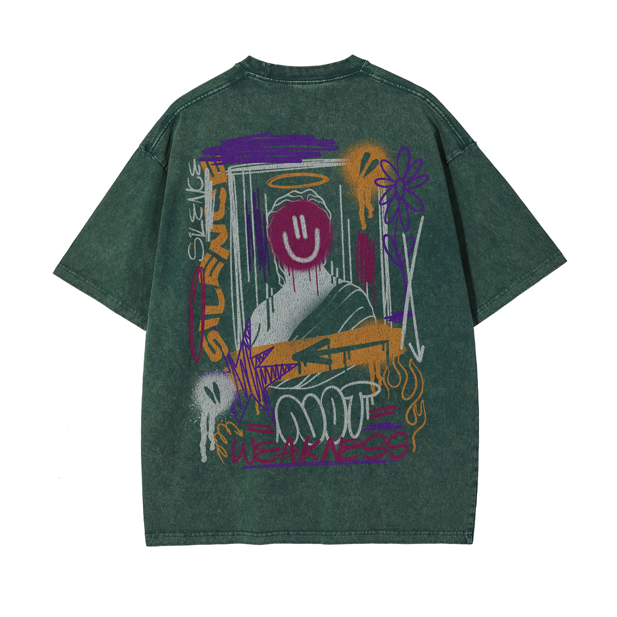 Personalized Graffiti Graphic Distressed Tee-INNBLAC Fashion Apparel