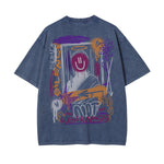 Personalized Graffiti Graphic Distressed Tee-INNBLAC Fashion Apparel